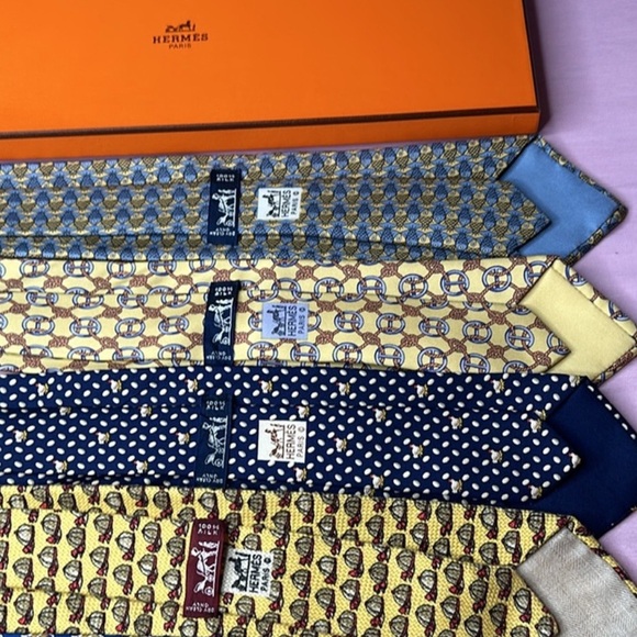 Authentic Hermes 👔4 Piece Tie Bundle 👔 - Picture 9 of 9
